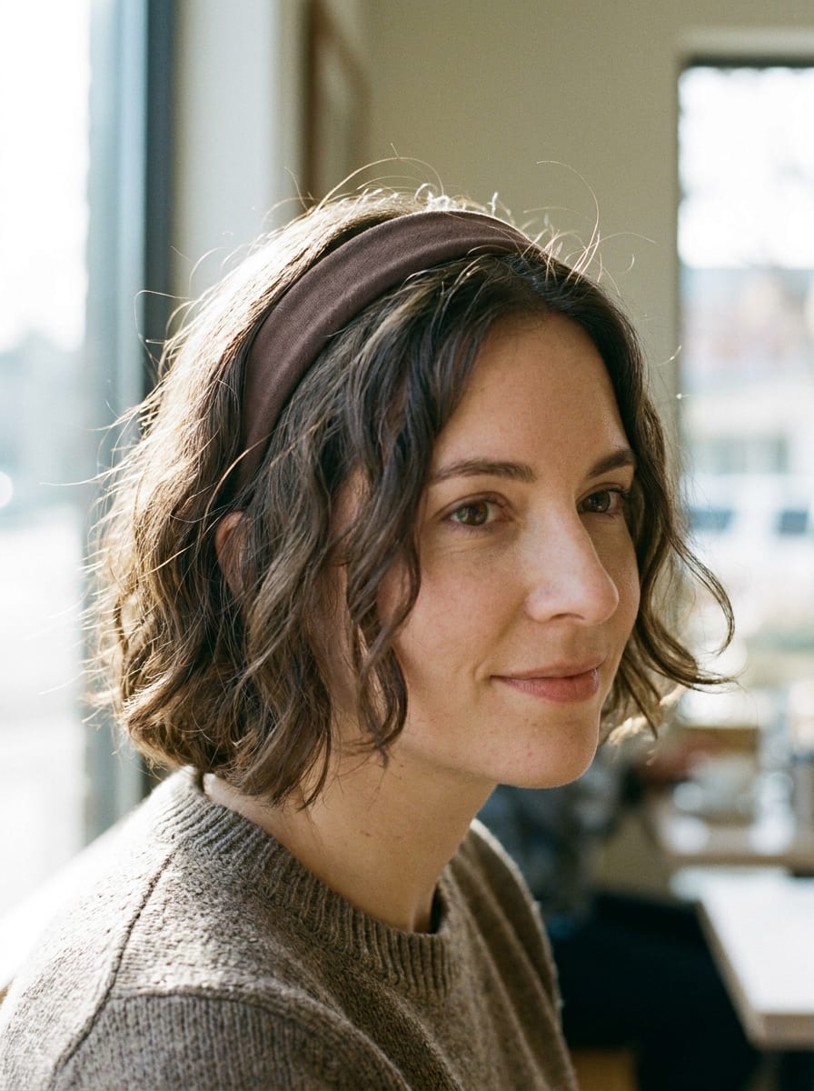 Wavy Bob mit Haarreif - Haarreif Frisur